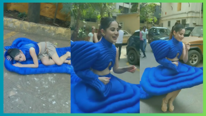 Urfi Javed New Look: Urfi Javed made a dress from foam mattress like this, people were surprised after watching the video.