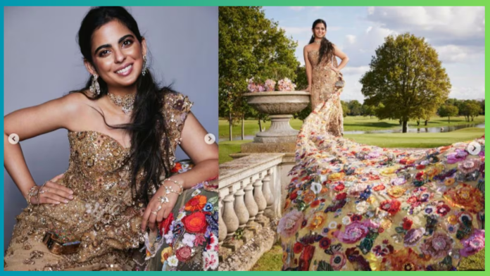 Met Gala 2024: Isha Ambani was seen dazzling in a saree gown, know how many thousand hours the dress took to prepare