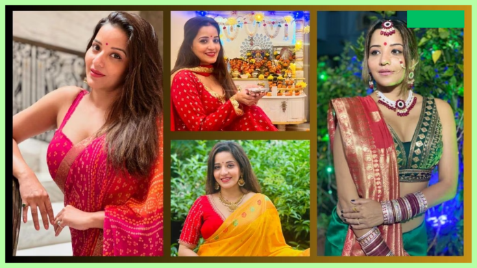 Chhath Puja 2024: Take inspiration from these traditional looks of Monalisa for Chhath Puja, everyone will praise you