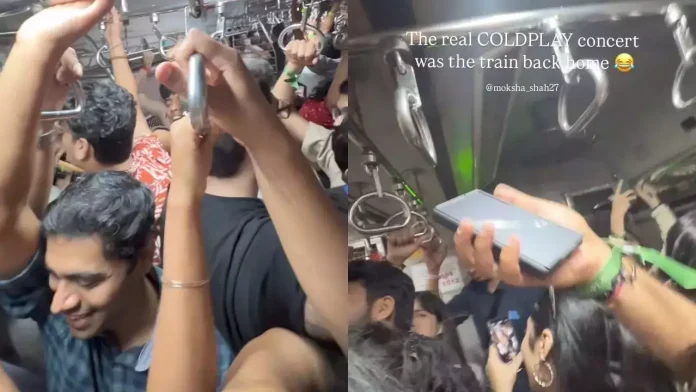 Coldplay Concert Mumbai: Coldplay fever was seen in Mumbai's local train, watching the viral video of fans will make your day