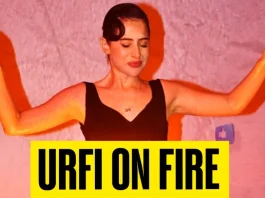 Urfi Javed's dress caught fire on stage, the actress narrowly escaped from getting burnt